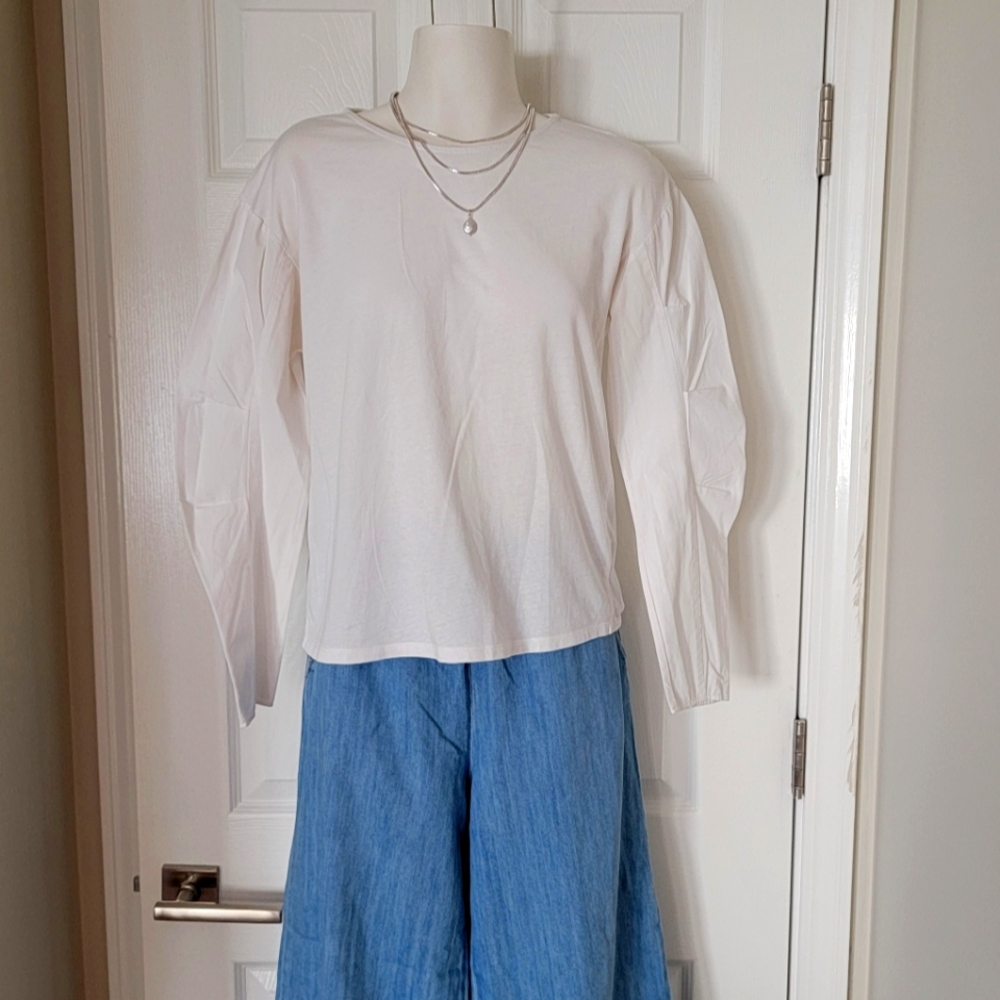 White Long Sleeve Women's Top